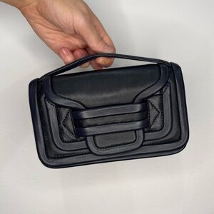 Pierre Hardy Black Leather Structured Clutch | Luxury Designer Bag